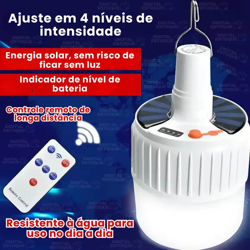 Lâmpada de Led Inteligente com Painel Solar Original