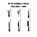 Kit de Facas Premium Chef Churrasco/Cozinha + Afiador de Facas Brinde Exclusivo