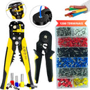 Kit Profissional Eletricista — Crimpador + Decapador + 1.250 Terminais