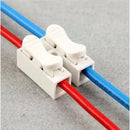 Kit 50/100 Conector de Pressão 2 via para fios duplo Emenda Sem Solda Sem Parafusos