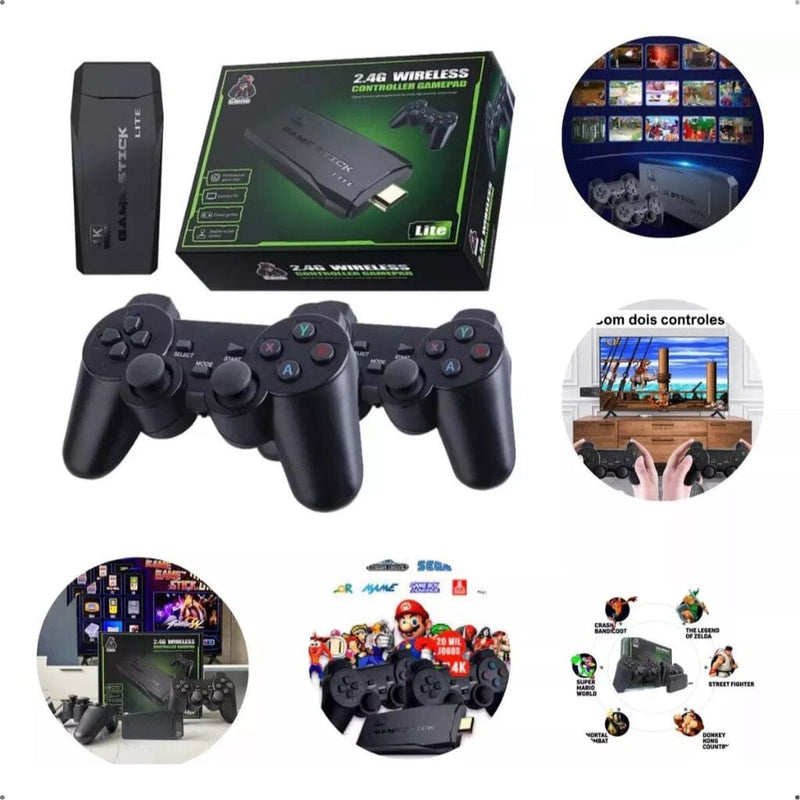 Vídeogame Retrô 2.0 Com 10.000 Jogos 2 Controles Sem Fio